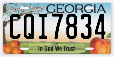 GA license plate CQI7834