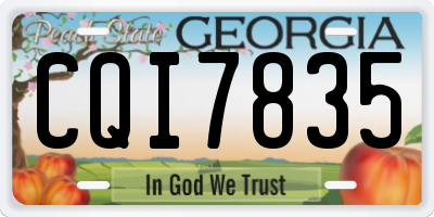 GA license plate CQI7835