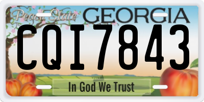 GA license plate CQI7843