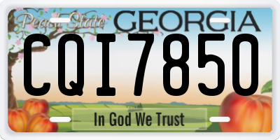 GA license plate CQI7850