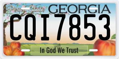 GA license plate CQI7853