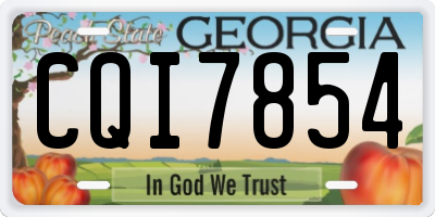 GA license plate CQI7854