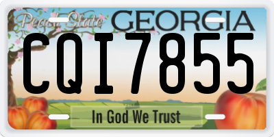 GA license plate CQI7855