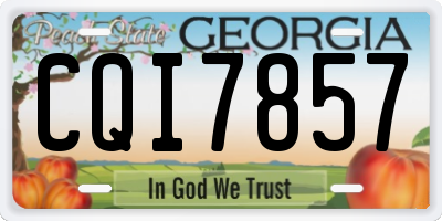 GA license plate CQI7857