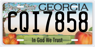 GA license plate CQI7858
