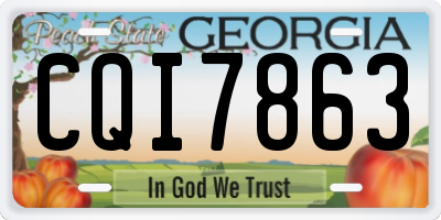 GA license plate CQI7863