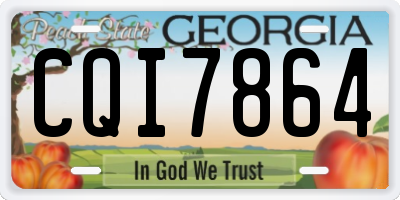GA license plate CQI7864