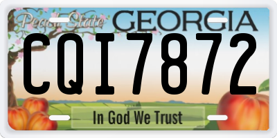 GA license plate CQI7872