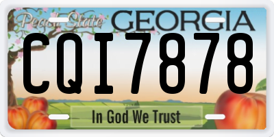 GA license plate CQI7878