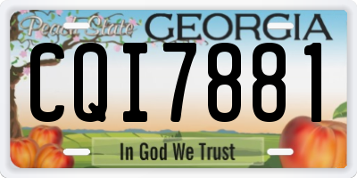 GA license plate CQI7881