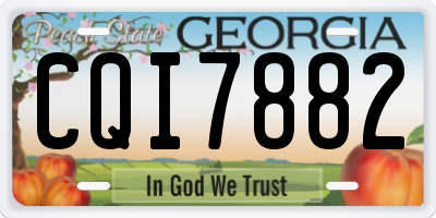GA license plate CQI7882