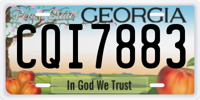 GA license plate CQI7883
