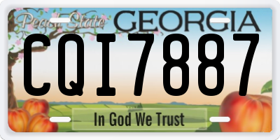 GA license plate CQI7887