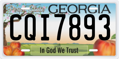 GA license plate CQI7893