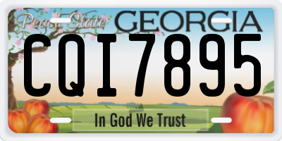 GA license plate CQI7895