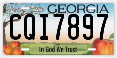 GA license plate CQI7897