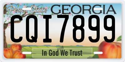 GA license plate CQI7899