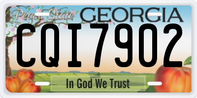GA license plate CQI7902