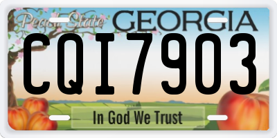 GA license plate CQI7903