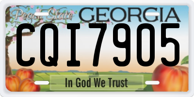 GA license plate CQI7905