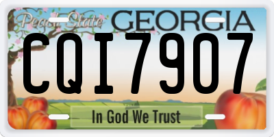 GA license plate CQI7907