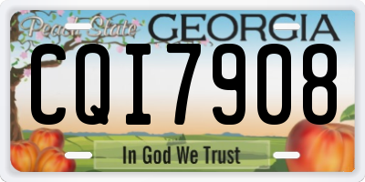 GA license plate CQI7908