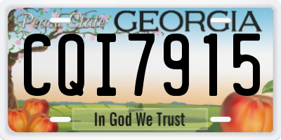 GA license plate CQI7915