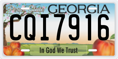 GA license plate CQI7916