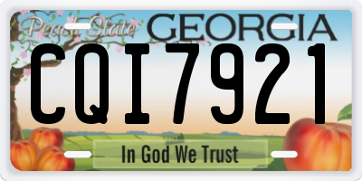 GA license plate CQI7921