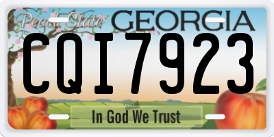 GA license plate CQI7923