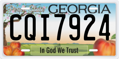 GA license plate CQI7924