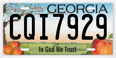 GA license plate CQI7929