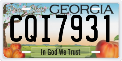 GA license plate CQI7931