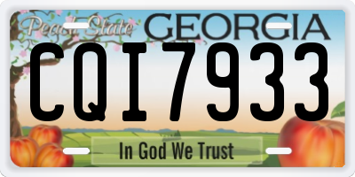 GA license plate CQI7933