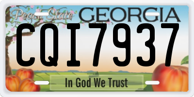 GA license plate CQI7937
