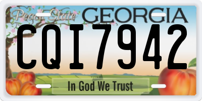 GA license plate CQI7942