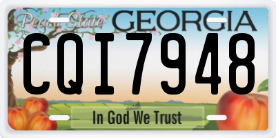 GA license plate CQI7948