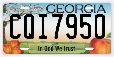GA license plate CQI7950