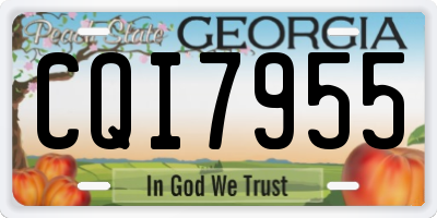 GA license plate CQI7955