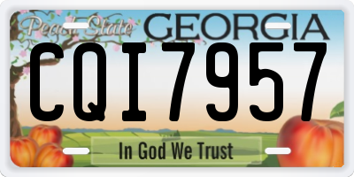 GA license plate CQI7957