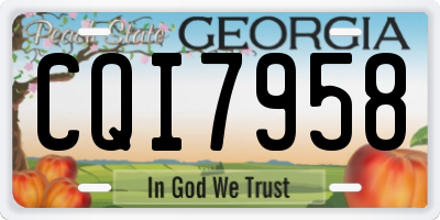 GA license plate CQI7958