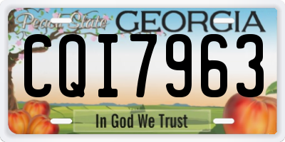 GA license plate CQI7963