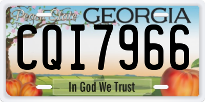 GA license plate CQI7966