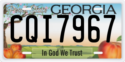 GA license plate CQI7967