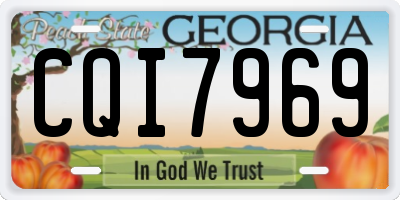 GA license plate CQI7969
