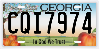 GA license plate CQI7974