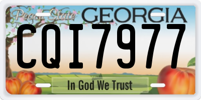 GA license plate CQI7977