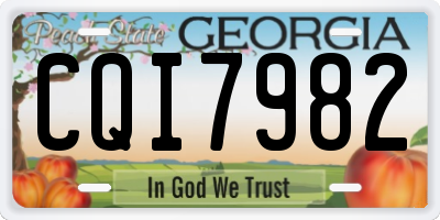 GA license plate CQI7982