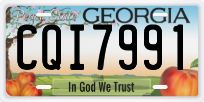 GA license plate CQI7991