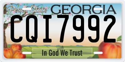 GA license plate CQI7992